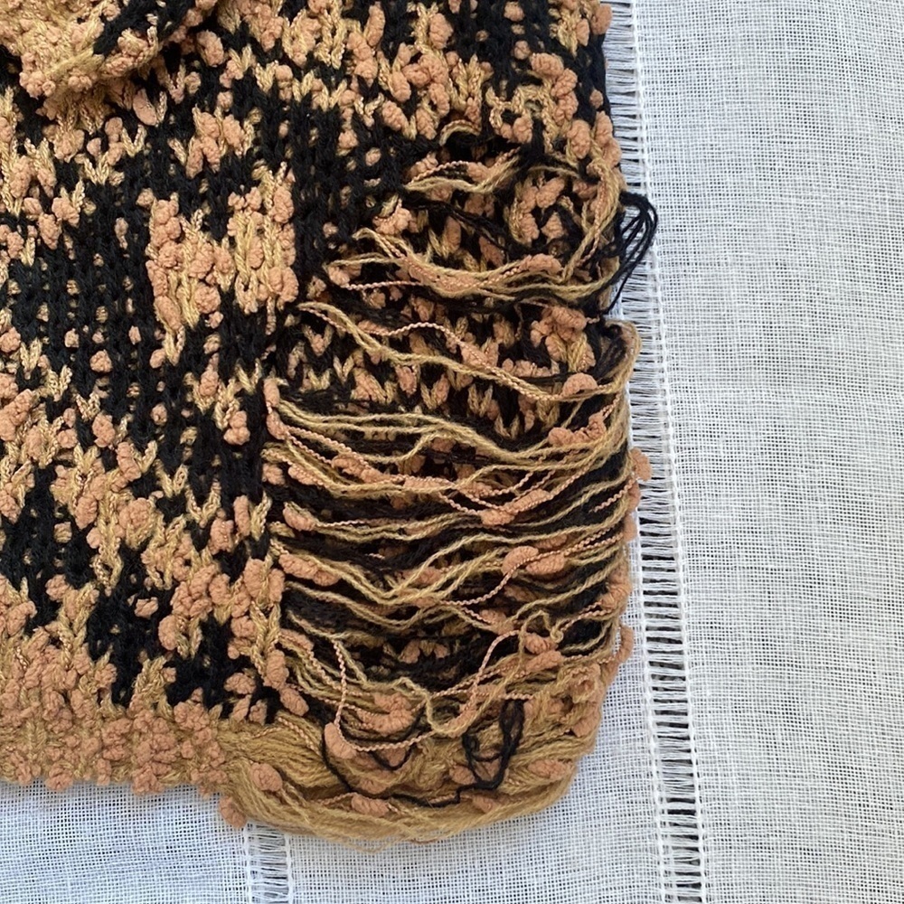 Doublju NWT distressed and oversized v-neck sweater. - Picture 4 of 11